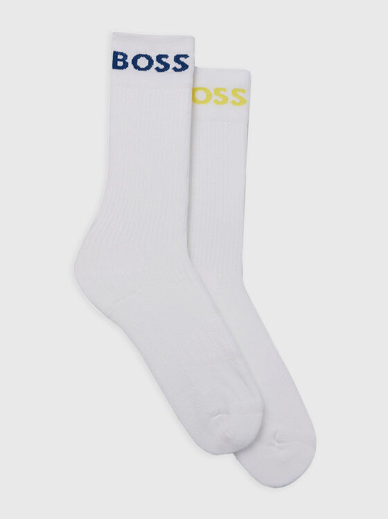 Два чифта чорапи с контрастно лого - 1