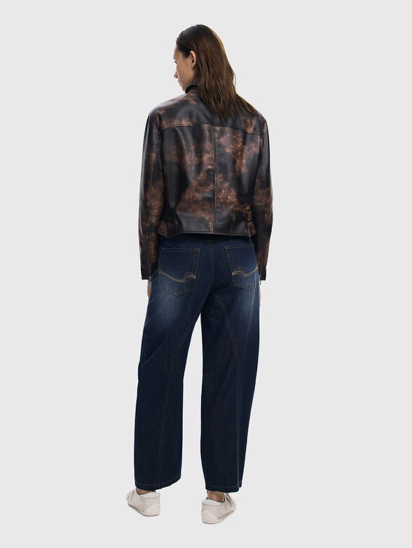 Eco leather jacket with washed effect - 3
