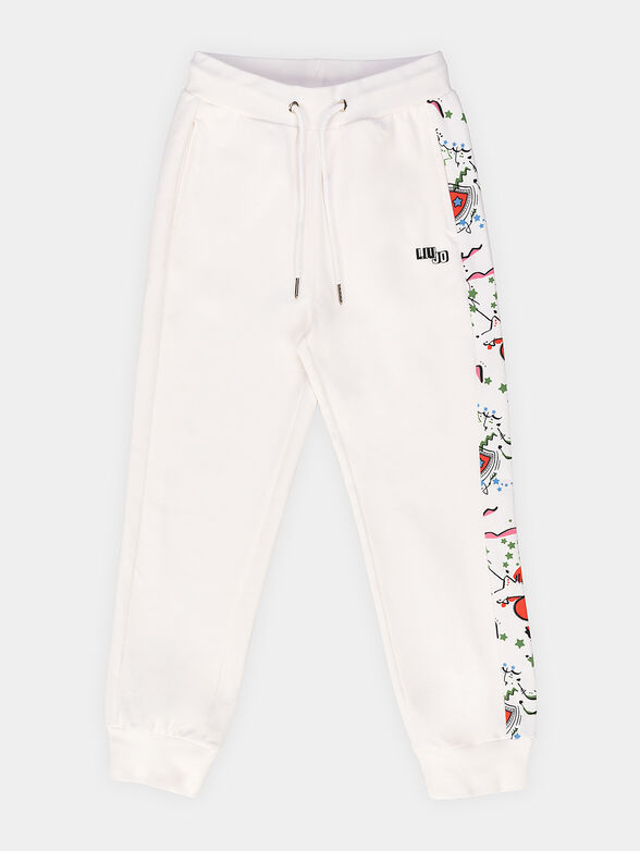 Black sports trousers with print - 1