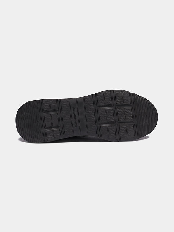 Black leather sneakers - 5