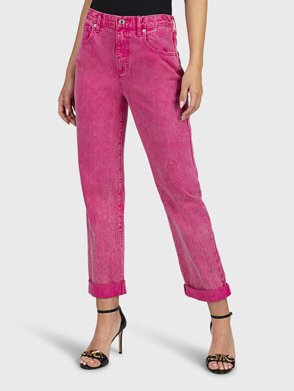 Jeans in fucsia color - 1