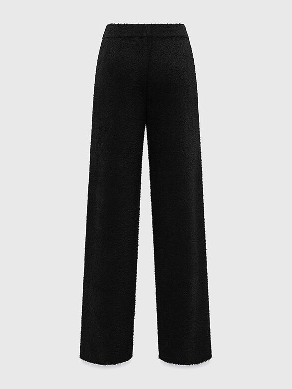 Black trousers with elastic waist - 1