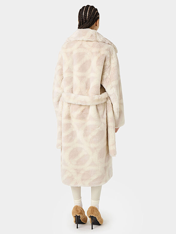 Coat with eco fur texture - 2