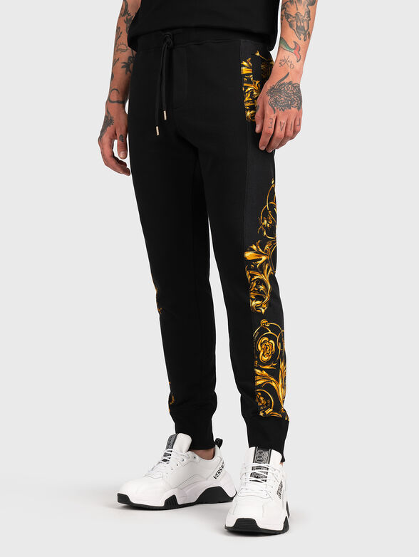 Sports pants with baroque print - 1