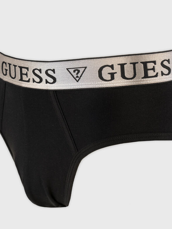 Set of two pairs cotton briefs with logo - 4