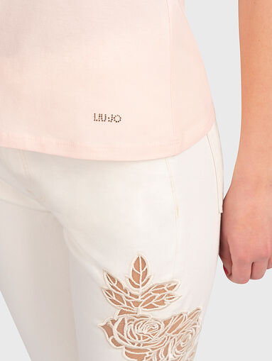 Black T-shirt with accent sleeves - 4