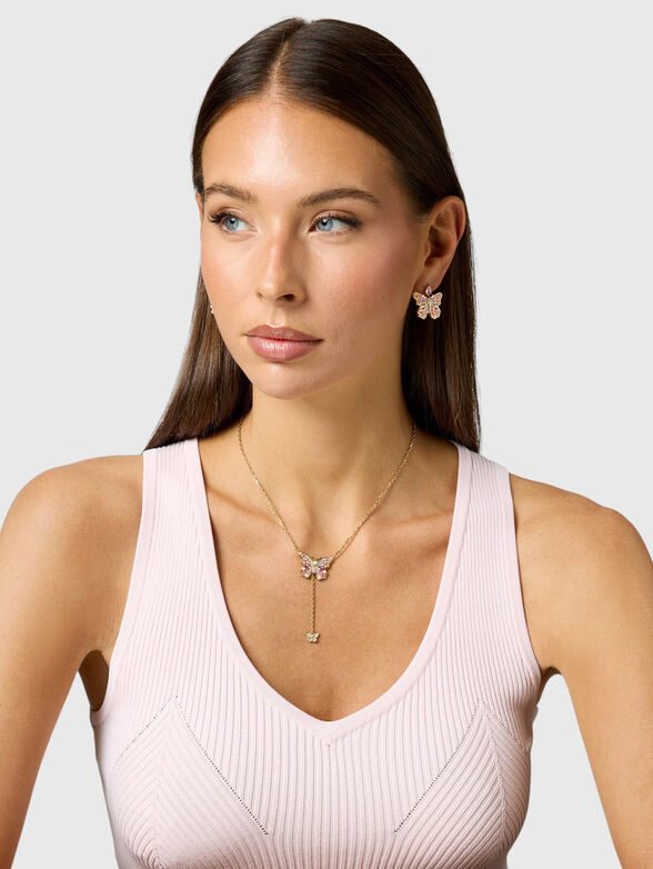 Butterfly-shaped medallion necklace - 2