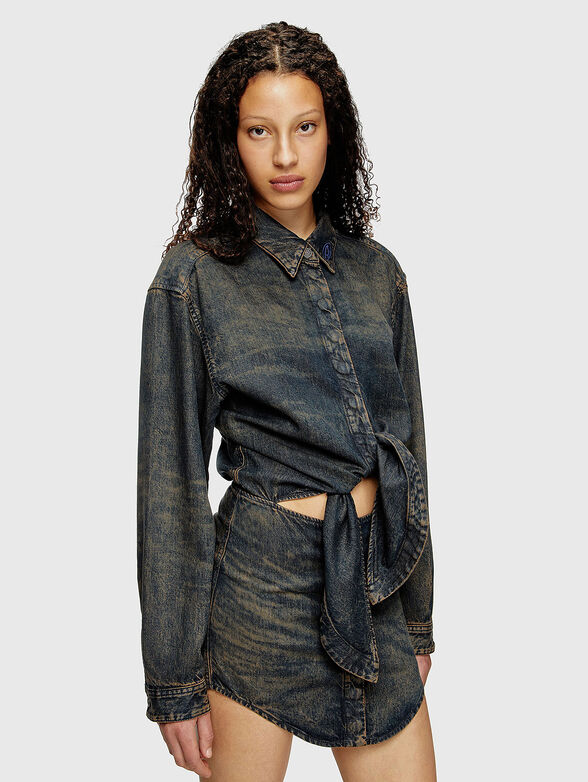 DE-SUSAN-S denim dress with classic collar - 3
