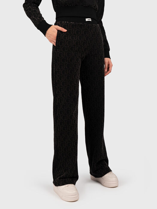 Sports trousers with monogram print 