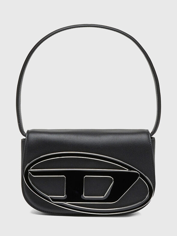 Black leather shoulder bag - 1