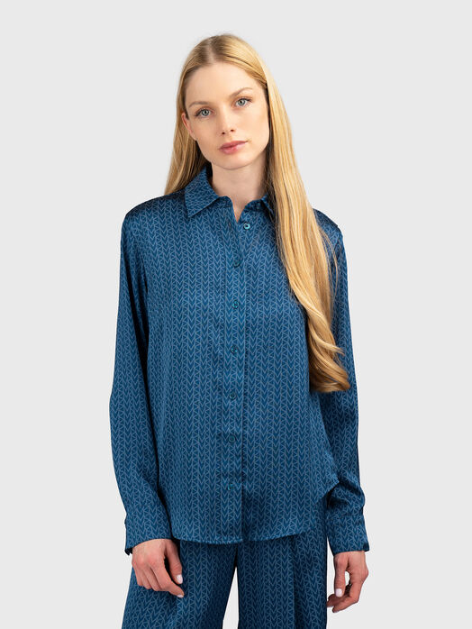 Satin shirt with monogram