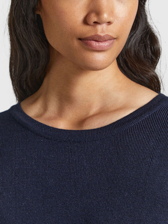 Wool blend dress with accent back - 4