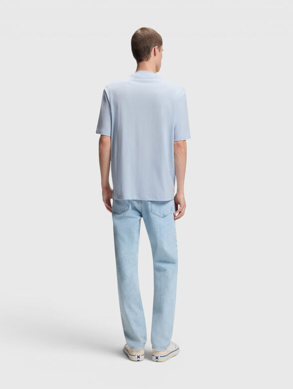 Blue cotton T-shirt - 3