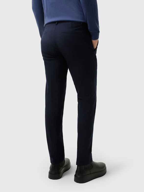 RILEY slim fit wool blend trousers with pockets - 2