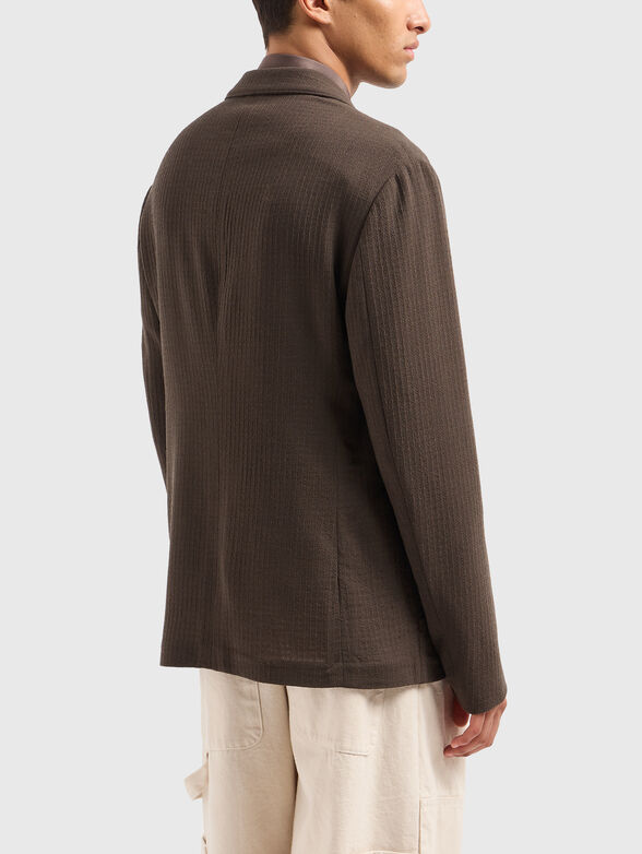 Wool blazer with single-breasted fastening - 2