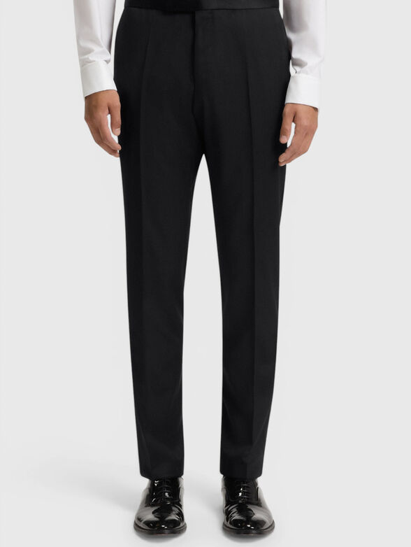 Slim-fit trousers with side piping - 1