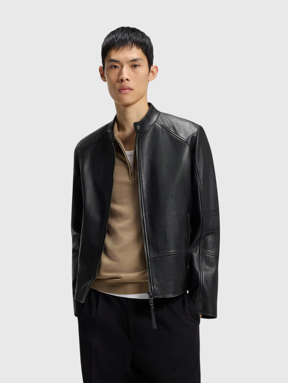 Black leather jacket - 3