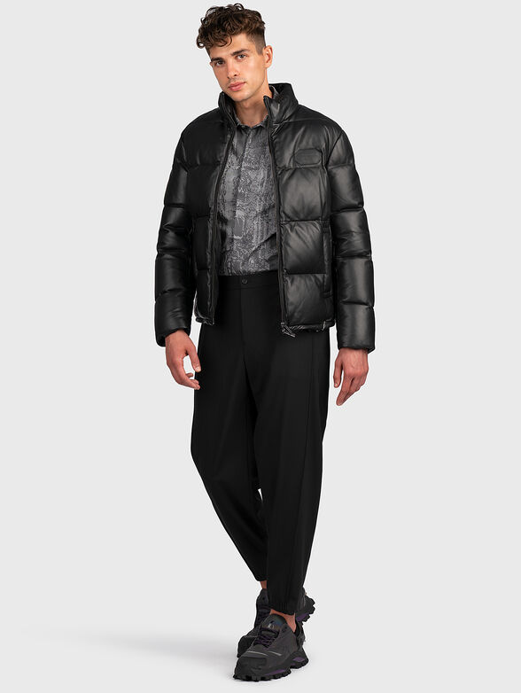 Padded jacket in black color - 4