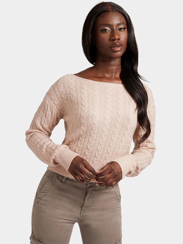 TANYA Sweater with metal logo detail  - 1