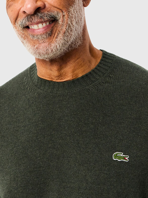 Crew neck green sweater - 4