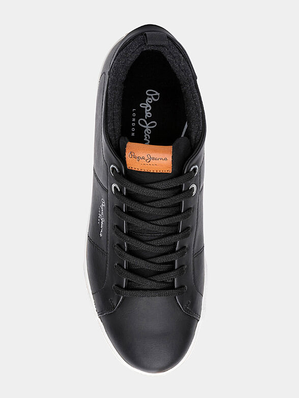 MARTON Black sneakers with logo inscription - 4