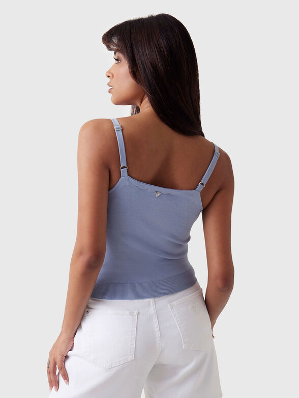 Rhinestones tank top with thin straps - 3