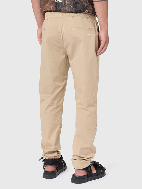 Beige pants in cotton blend - 2