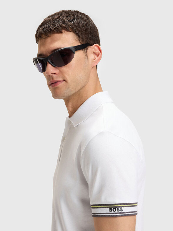 Cotton polo shirt with accent trims - 4