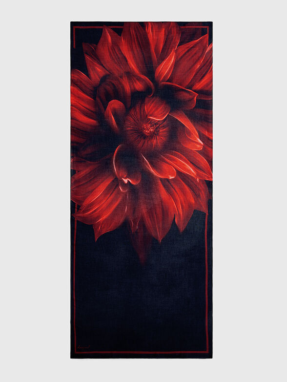 Long scarf with floral print - 3