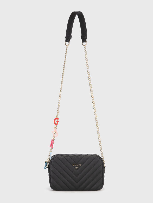 Black crossbody bag with quilted effect - 2