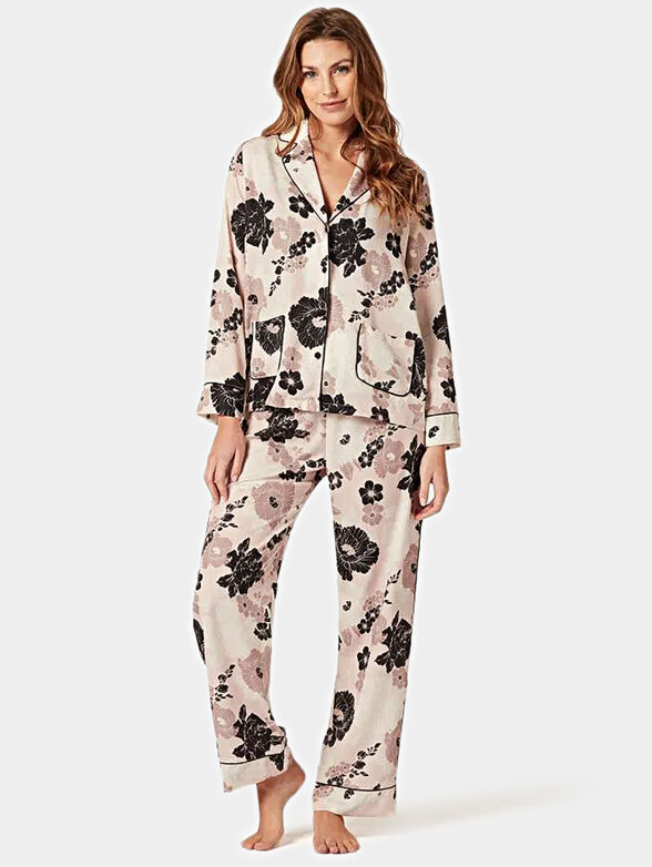 CHARMING two-piece  pajamas with floral print - 1