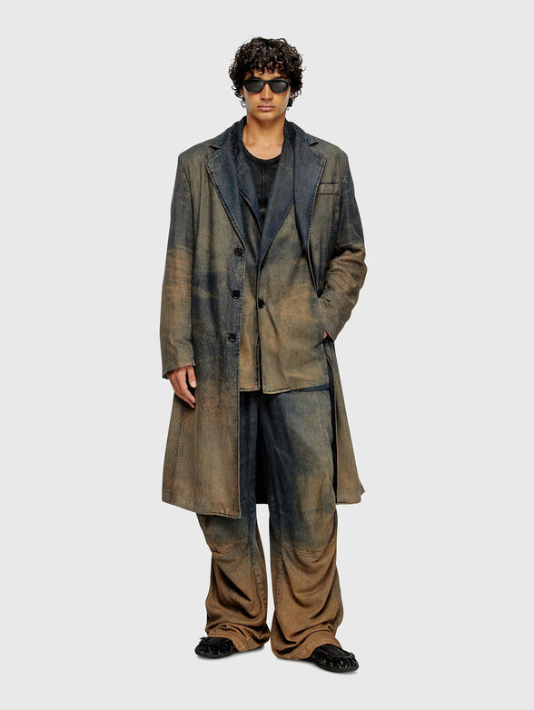 D-BALZ-MID-S unisex coat in denim - 4
