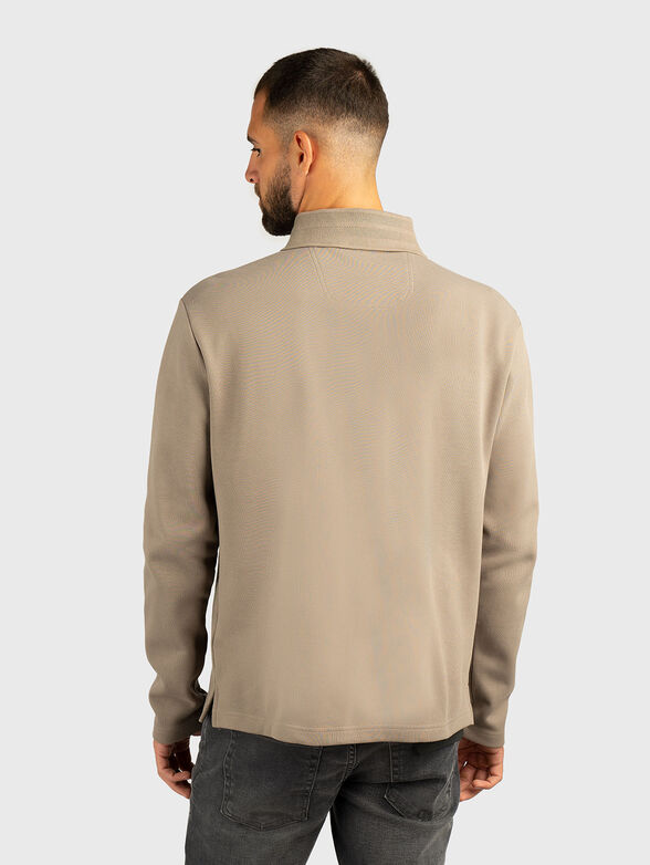 Long sleeved cotton polo shirt - 3