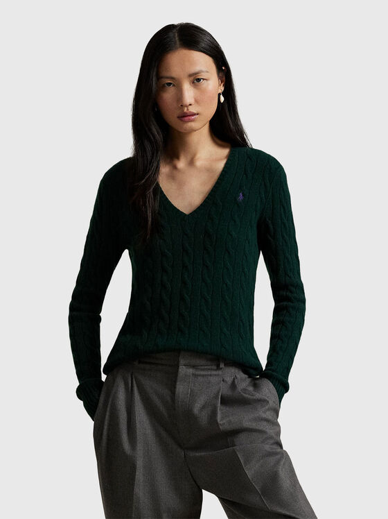 KIMBERLY wool sweater with V-neck - 1