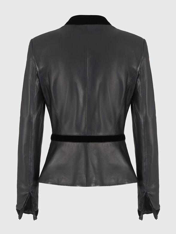Black leather jacket - 2