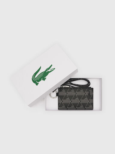 Black card holder with monogram logo - 5