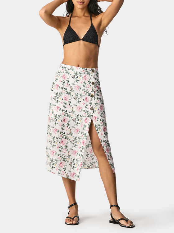 WENDY bikini top with lace texture in black - 2