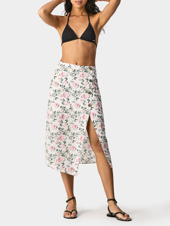 WENDY bikini top with lace texture in black - 2