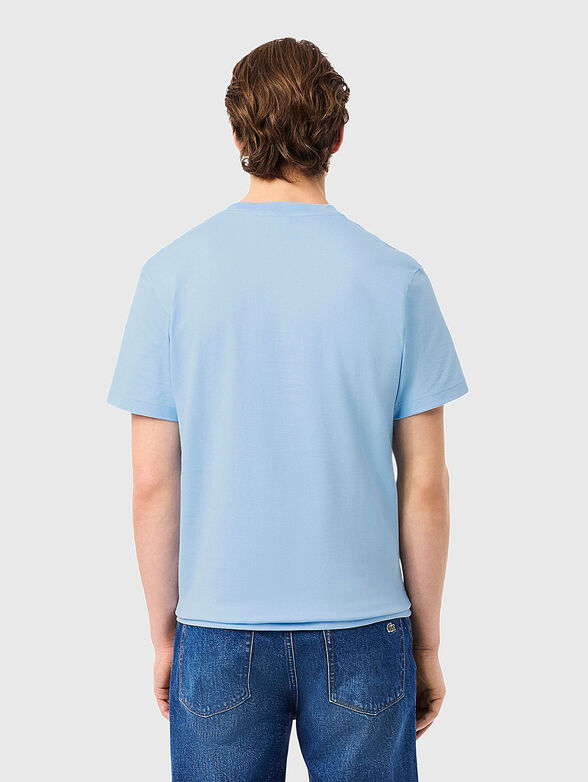 Cotton T-shirt with oval neckline - 3