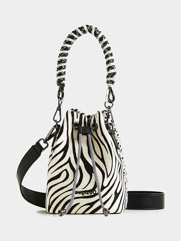 Leather bag with animal print - 1