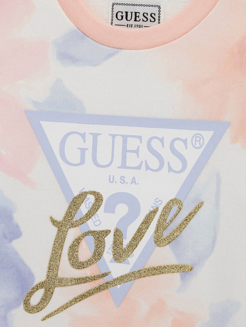 Sweatshirt with floral print and logo - 3