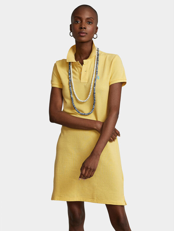 Yellow dress with logo accent - 4