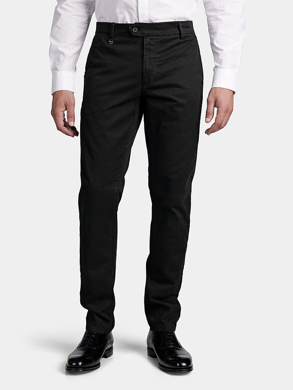 BRYAN Blue cotton trousers - 1