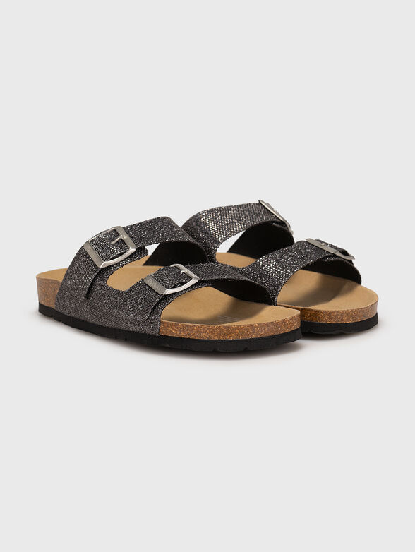 OBAN MESH slippers with glitter effect - 2
