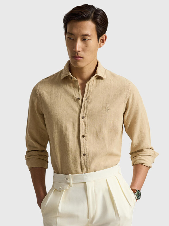 Logo embroidered shirt - 1