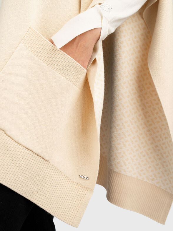 Wool blend poncho - 4