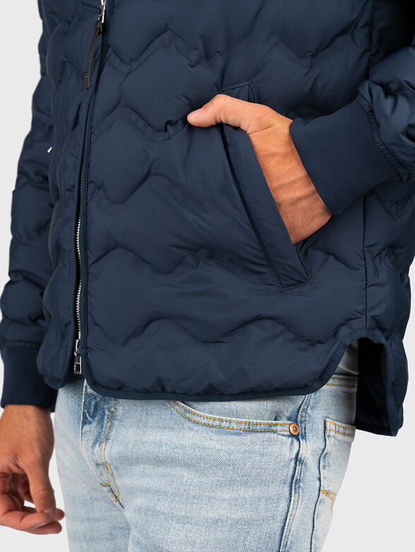 Dark blue jacket with quilted effect - 5