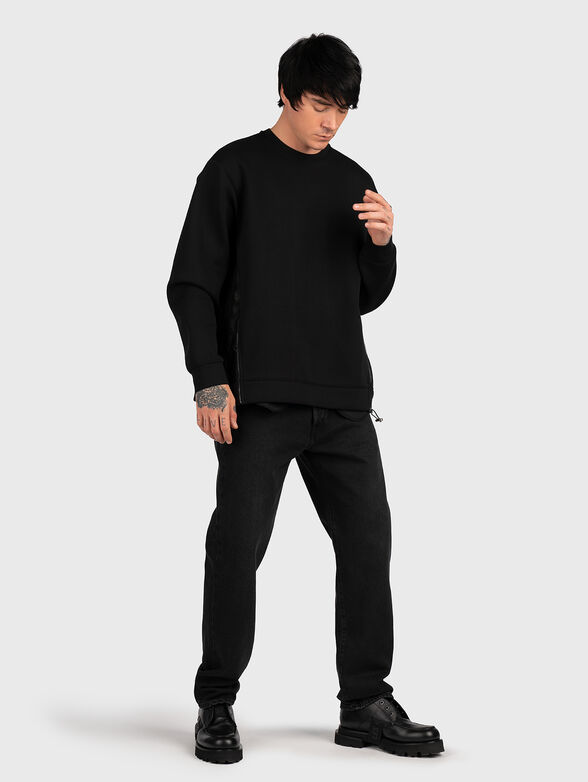 Black sweatshirt with metal accents - 2