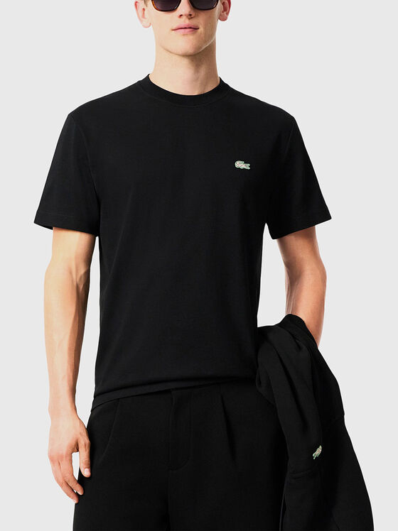 Памучна тениска с акцентен гръб - 1