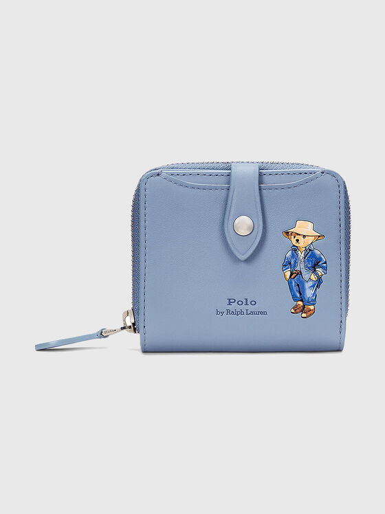 Малко кожено портмоне с Polo bear принт - 1